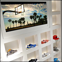 custom shoe display fixtures 200