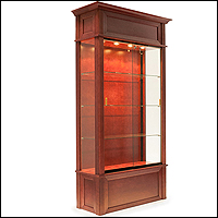 euro wall and trophy case for retail museum or luxury 200