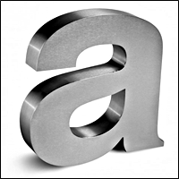 fabricated metal letters 200