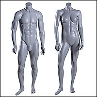 muscular athletic mannequins great shape male and female 200