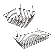 slatwall steel wire baskets 201