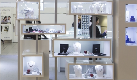 white leatherette jewelry displays header