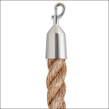 Natural Hemp Barrier Swag Rope with Snap Hooks 