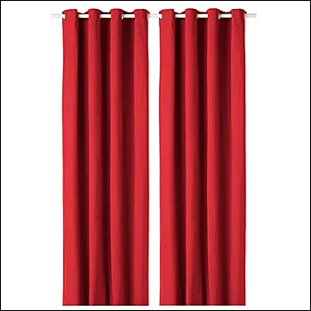 Dressing Room Drapes - Red