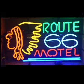 RT 66 Motel Neon Bar Sign