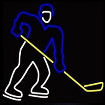 Sports Neon Signs - Hockey Player