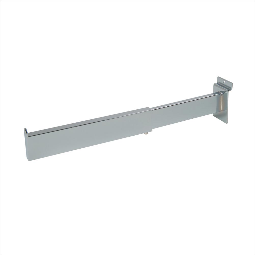 Extendable Straight Arm Faceout for Slatwall - Chrome