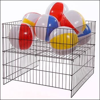 Economy Wire Ball Dump Bin with Adjustable Shelf