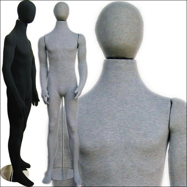 Male Full Body Mannequin in Standing or Sitting Pose - Fabric Wrapped