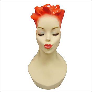 Red Hair Female Mannequin Head