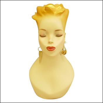 Blonde Female mannequin head