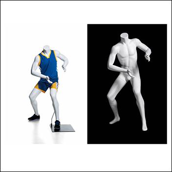 Headless Boy Mannequin Playing Basketball Pose 