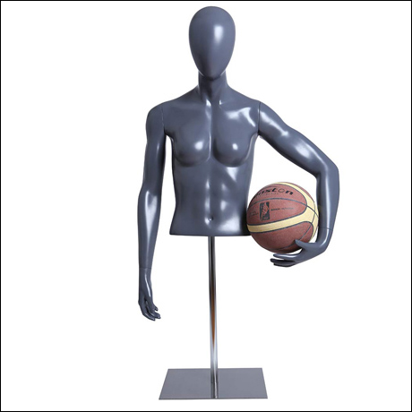 Female Basketball Player Mannequin Form Holding Ball to Hip