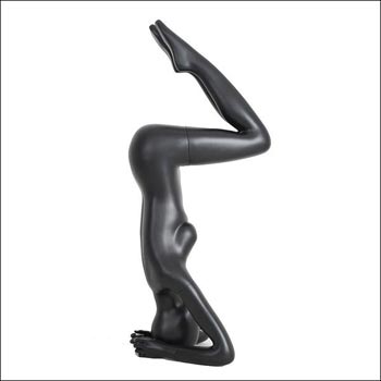 Black Yoga Mannequin Display - Head Stand Sirsasana Pose