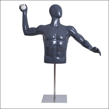 Baseball Pitching Pose Mannequin Form with Adjustable Base