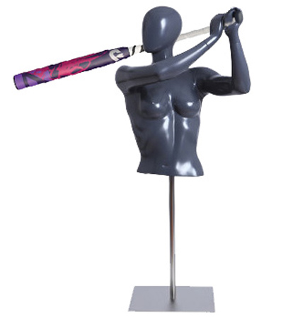 Baseball/Softball Player Form Holding a Bat with Base - Male or Female Options