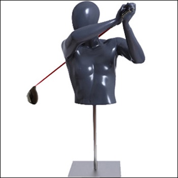 Golfer Form Swinging Golf Club with Base - Male or Female Option
