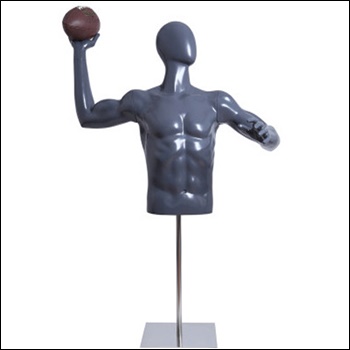 Football Player Form Throwing Football with Base 