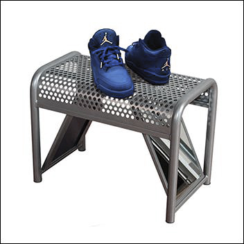 Perforated Metal Shoe Bench