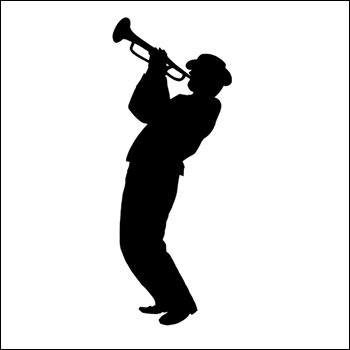 Trumpet Man Silhouette