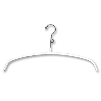 17" White Rubber Coated Sweater Hanger (100 ct.) 