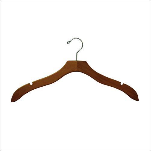 FLAT TOP SERIES - 17" Dress & Top Wooden Hanger (100ct.)