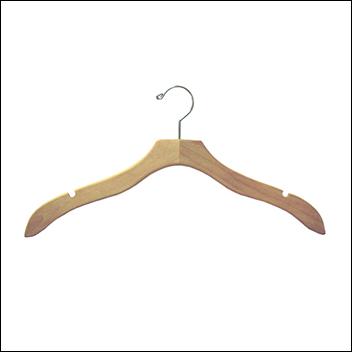FLAT TOP SERIES - 17" Dress & Top Wooden Hanger (100ct.)