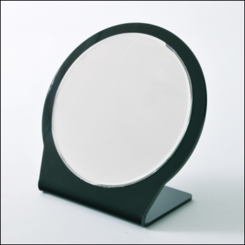 Black Acrylic Slant Back Counter-Top Mirror