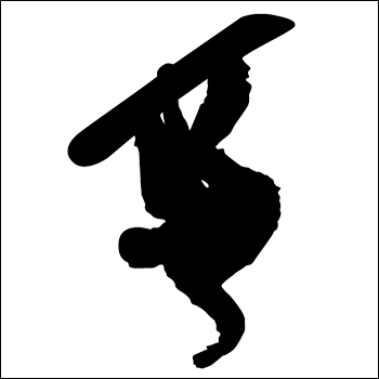 Sports Silhouettes - Snowboarder