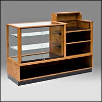 classic wood combo showcase and point of sales 200