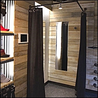 dressing room drapes for retail fitting rooms