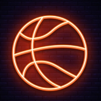 neon sports theme signs basketball 200