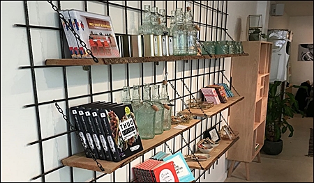 Red 3 Display, Gridwall Display Shelving