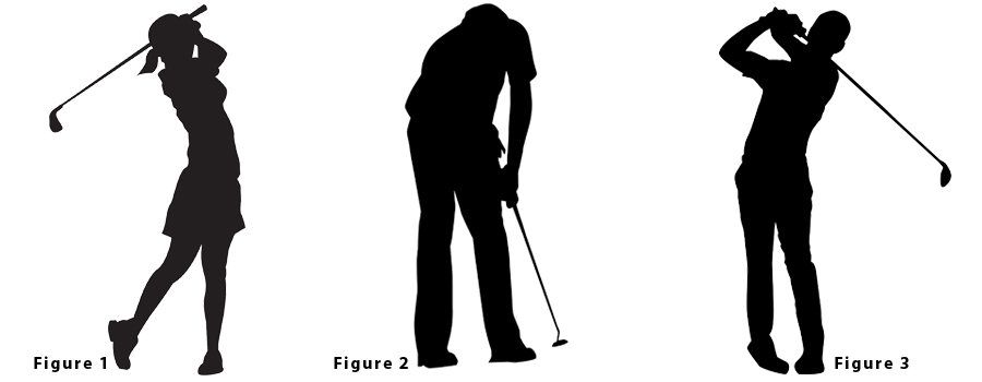 sports silhouette signs golfers choices