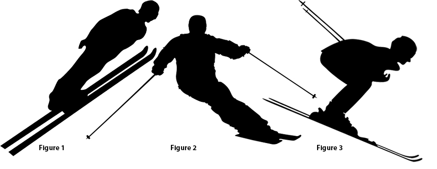 sports silhouette signs skiing choice