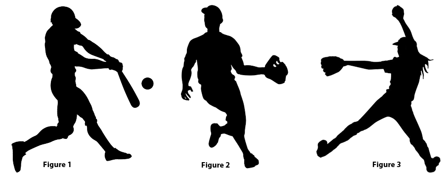 sports silhouette signs softball baseball choices