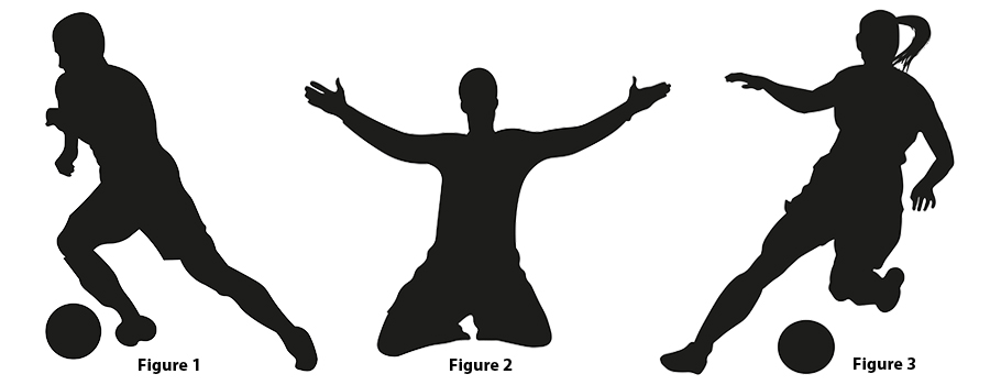 sports silhouettes soccer futball choices