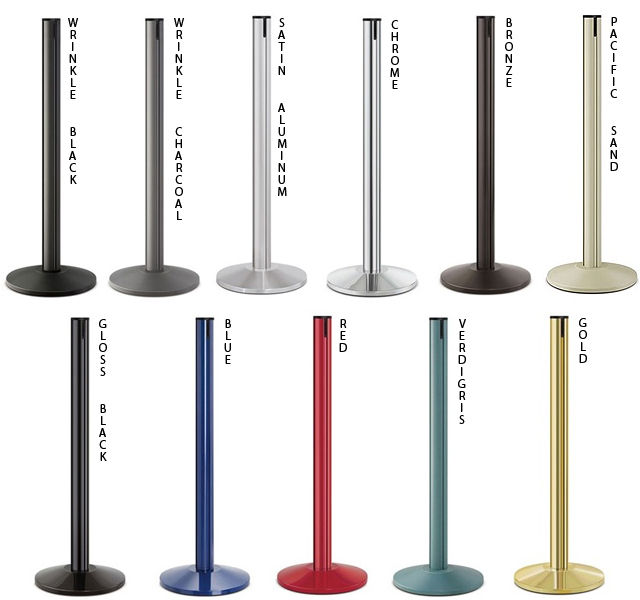 stanchion post finish color optiions